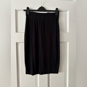 Athleta Black Rib Knit Stretch Pencil Skirt